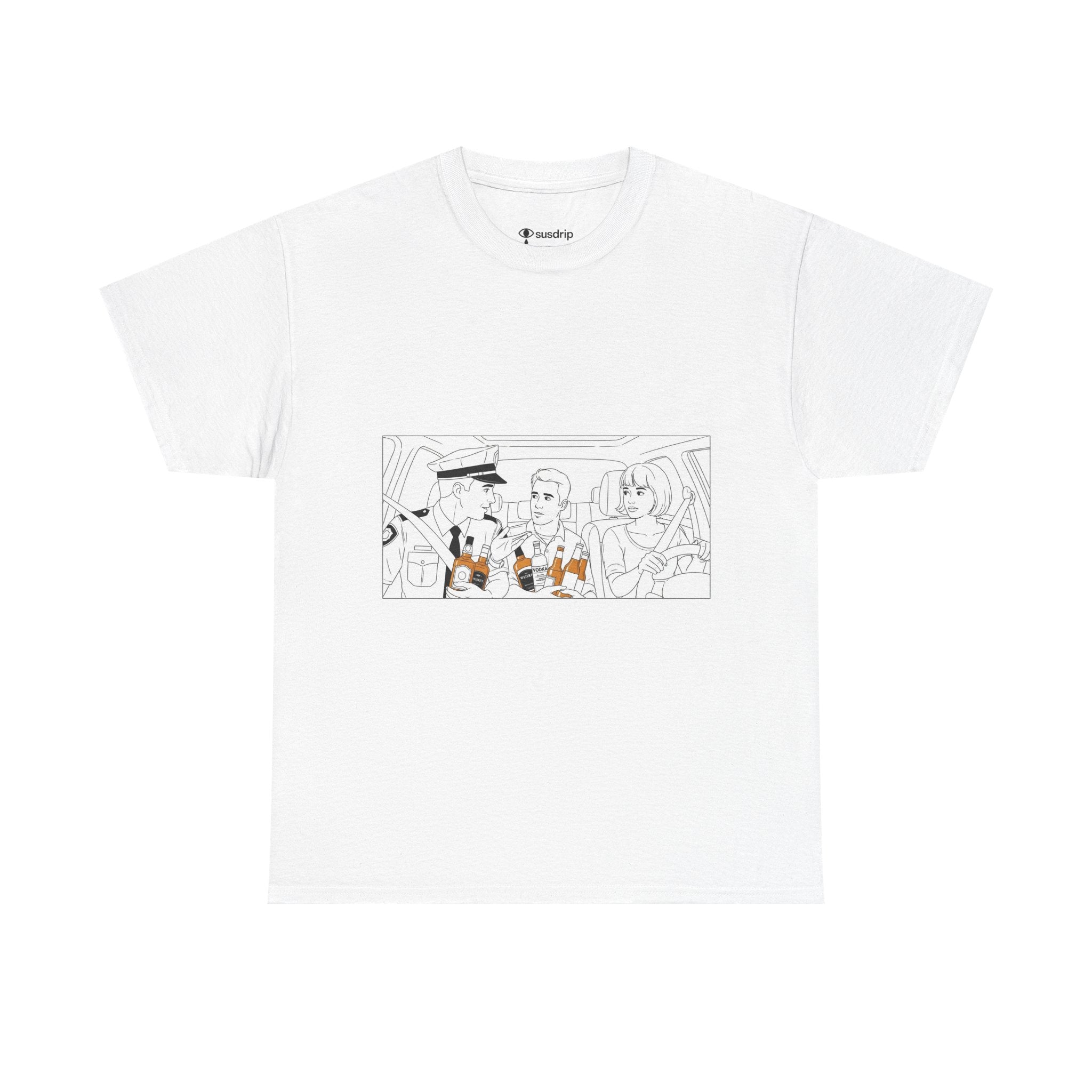 Funny Alcohol Unisex Tee - Under Influence, Don't Drink and Drive